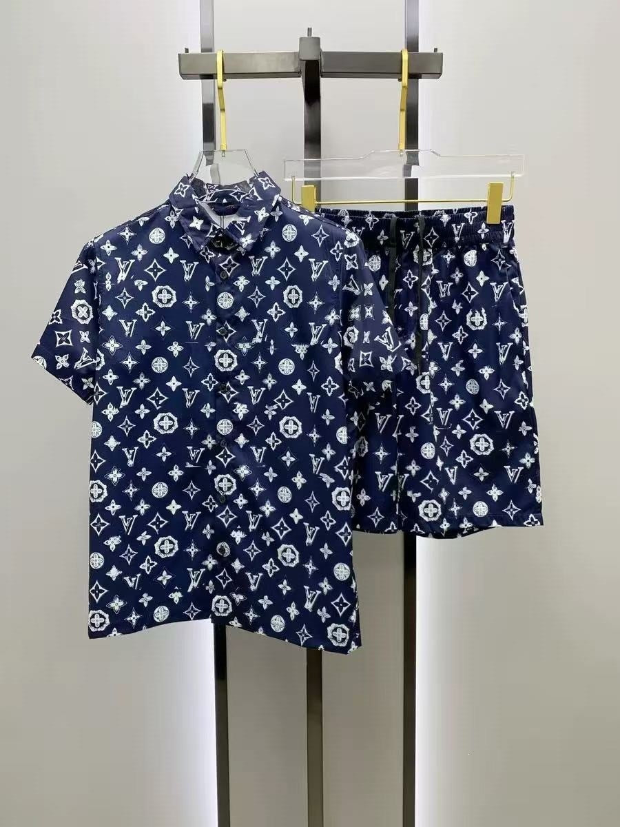 Conjunto Camisa y Pantalón Corto Hombre | Estilo Europeo Verano
