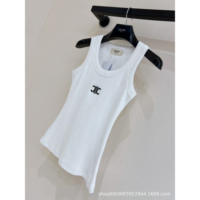 Women's Tank Top CE | Embroidered Letters