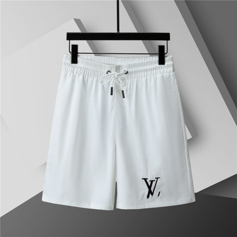 Nuevos pantalones cortos 3D transfronterizos para verano, pantalones cortos de playa de cinco puntas con cinturón, ropa masculina, unisex, versátil y transpirable, estilo británico de moda en comercio exterior