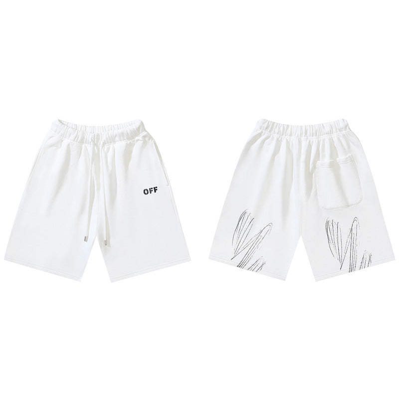 Pantalones Cortos Hombre Estampado Flecha Sueltos | LuxuryMarkt
