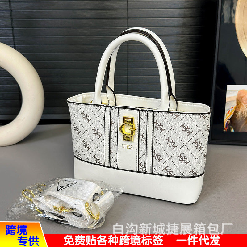 Bolso de mujer superventas impreso en Europa y Estados Unidos 2026 nuevo bolso cruzado ancho de tira cruzada de gran capacidad para mujer