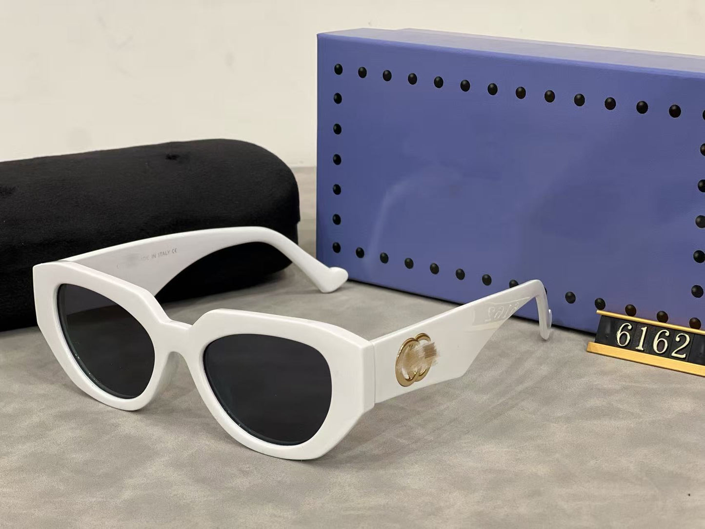 Nuevas gafas personalizadas de moda retro con ojo de gato europeas y americanas, gafas unisex bloqueadoras de UV INS