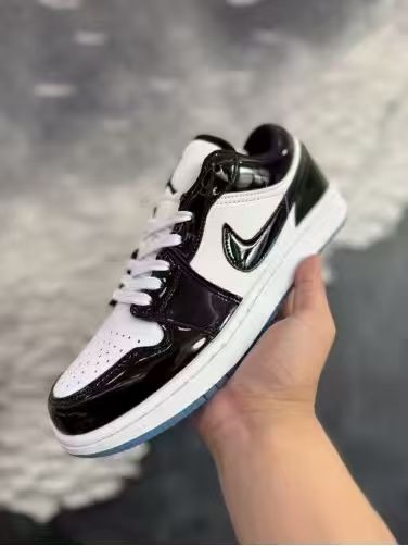 N Unisex Black and White AJ1 Sneakers | With Box