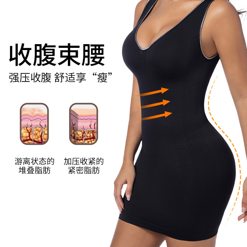 Europa transfronteriza, América, primavera y verano, nueva falda envolvente sin mangas con cintura abdominal, vestido chaleco con forma sencilla, vestido de mujer sin rastros