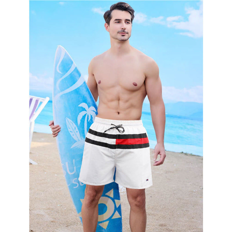 Pantalones cortos holgados de tres puntos surf con impresión digital 3D, pantalones de playa de secado rápido para la playa, pantalones de baño para hombre, deportes en casa
