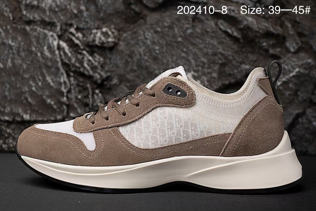Estación Europea B25 2026 Letras impresas Zapatos de moda masculina de moda baja y transpirables, con cordones y reposo de moda moderna