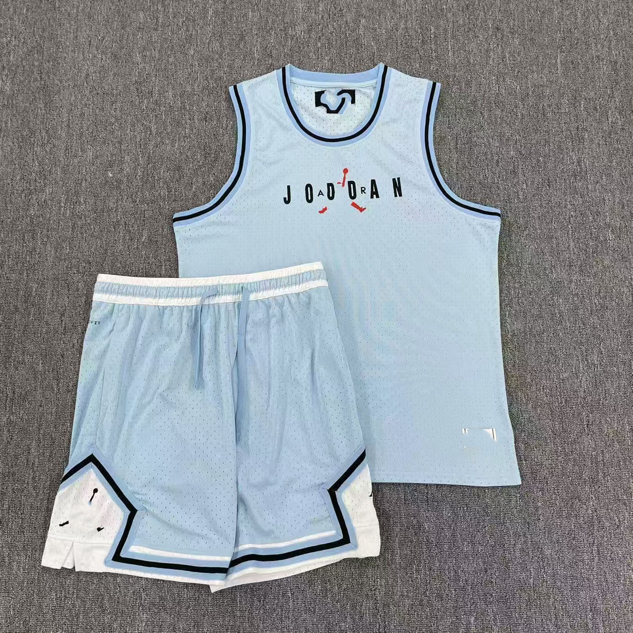Nuevo chaleco deportivo de baloncesto Flying Man con pantalones cortos, chaleco deportivo casual de correr de secado rápido, transpirable y holgado
