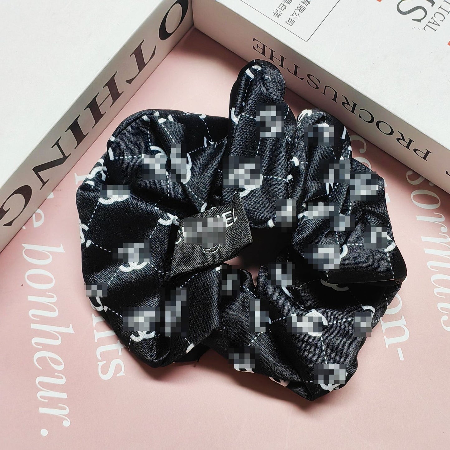 Liga Pelo Chanel Alta Gama Mujer | Anillo Floral Letras Coleta