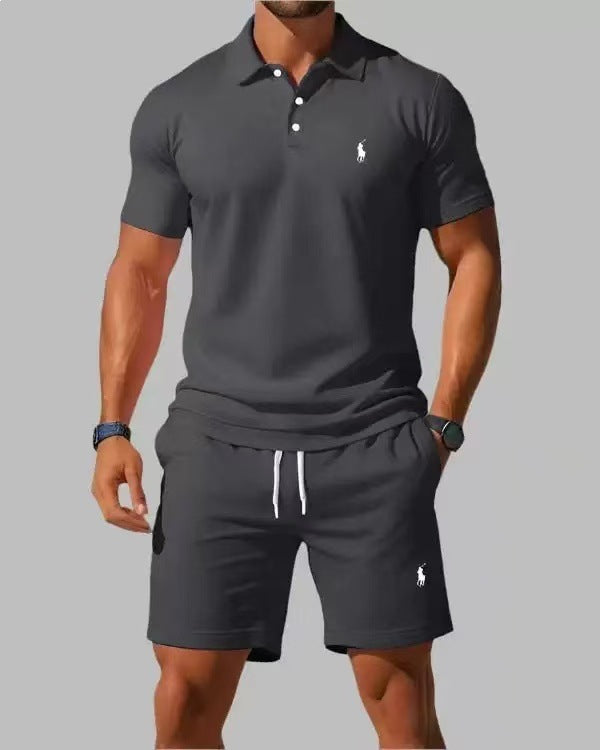 Conjunto Polo Shorts Hombre Bordado Verano Dos Piezas | LuxuryMarkt