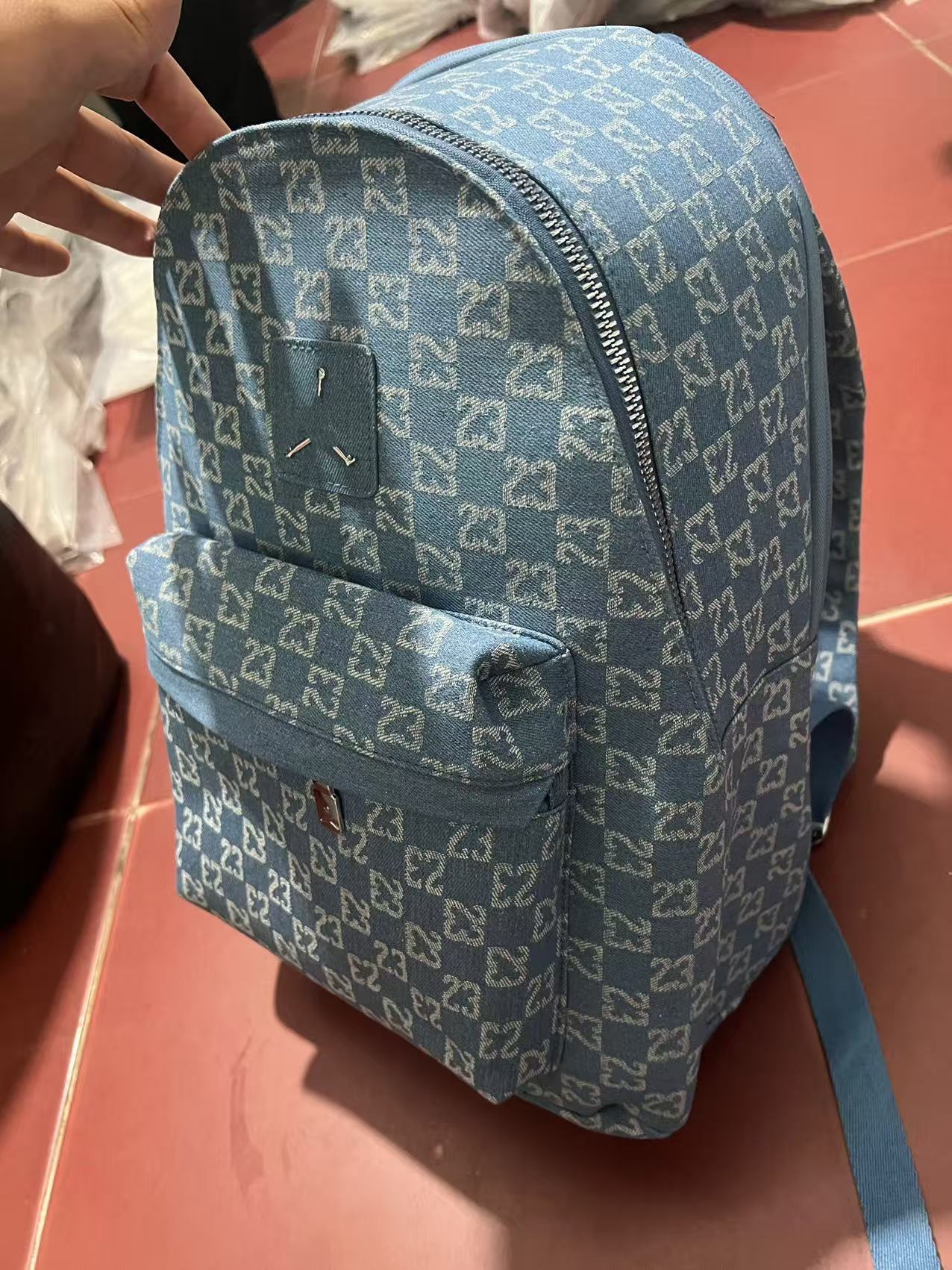 Mochila de letras de cuadros de moda con estampado de tablero de ajedrez, mochila escolar cosida, bolsa de viaje, mochila deportiva de marca de moda a cuadros para hombres y mujeres