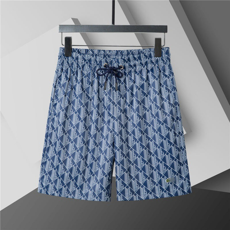 Nuevos pantalones cortos 3D transfronterizos para verano, pantalones cortos de playa de cinco puntas con cinturón, ropa masculina, unisex, versátil y transpirable, estilo británico de moda en comercio exterior