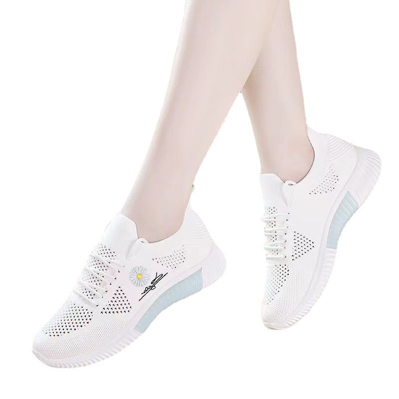Flyweave 2026 Nuevas zapatillas de mujer para primavera y verano Zapatillas versátiles de malla para correr Calzado para estudiantes Al por mayor Calzado casual para mujer