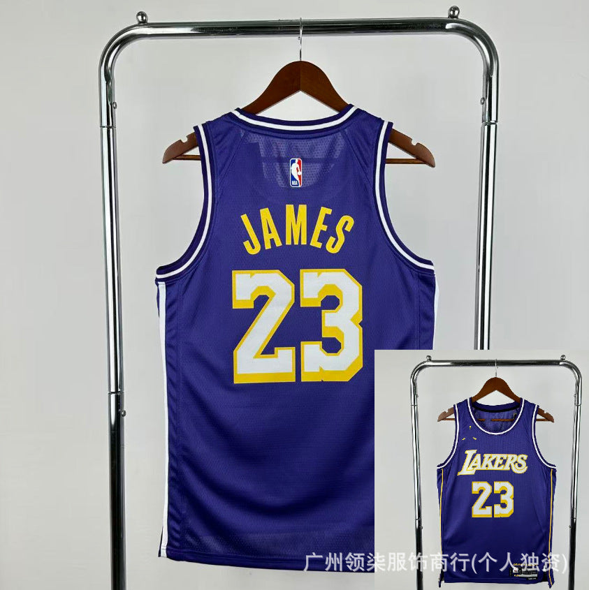 Nuevas camisetas populares de baloncesto: camisetas al por mayor prensadas en caliente para los Lakers, Cavaliers, 76ers, Bulls, Clippers, Warriors, Curry, James y Harden