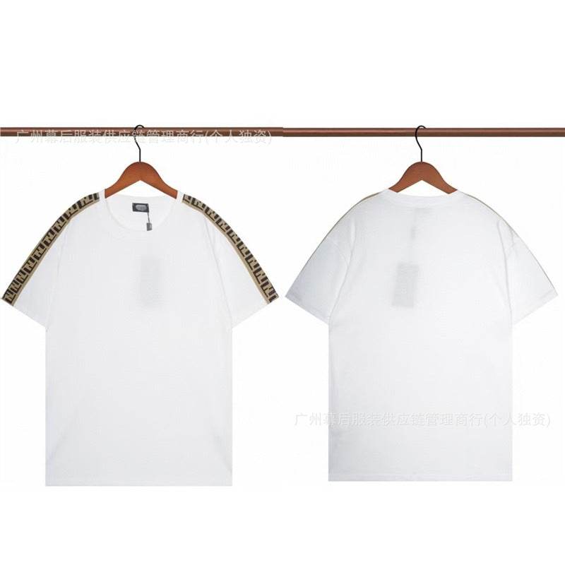 Versión correcta de la tendencia de lujo de París B: 26SS nuevo bordado unisex con cuello redondo, camiseta de algodón de manga corta y manga corta, comercio exterior