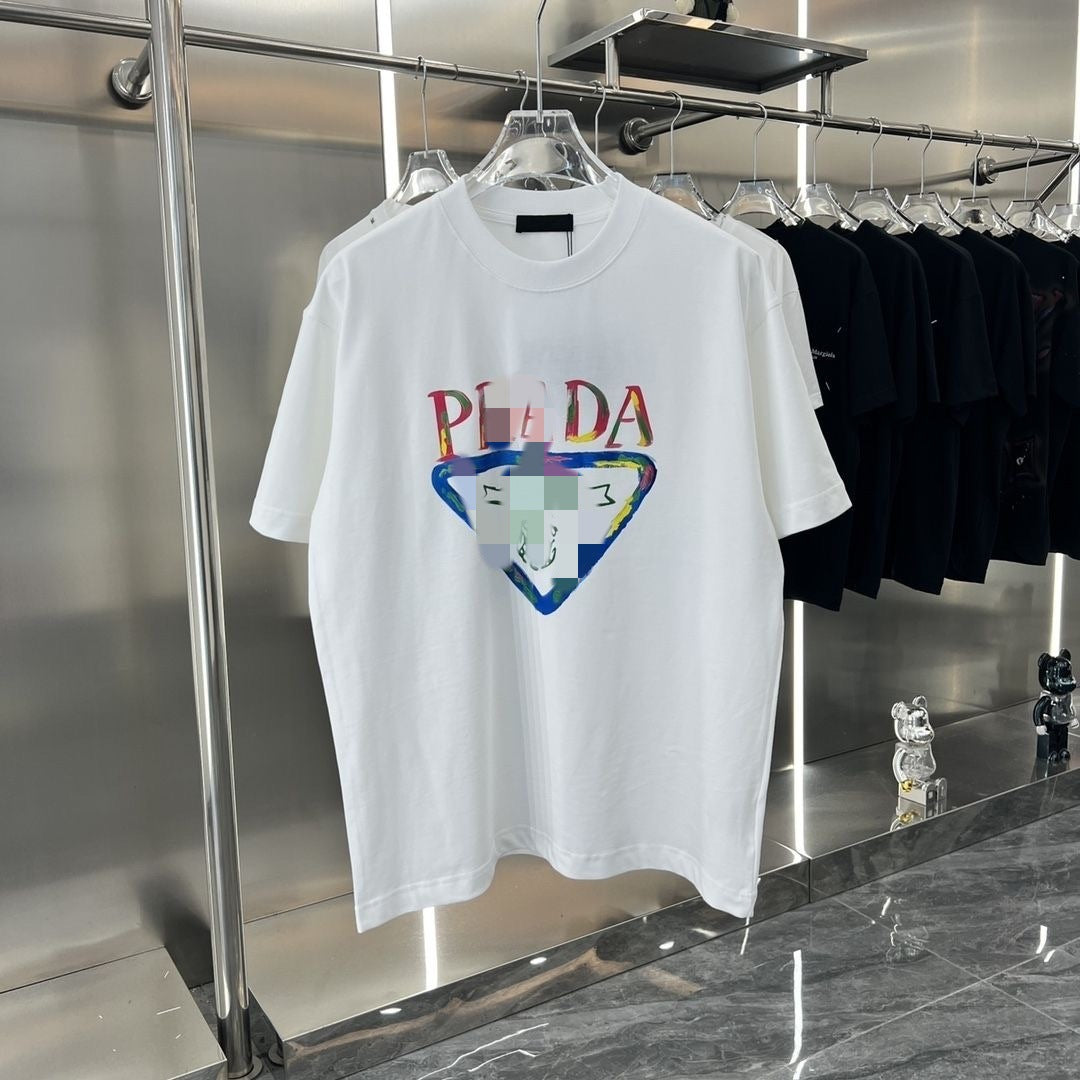 Camiseta unisex de manga corta de 260g de algodón puro de 260g con etiqueta triangular y camiseta de 260g disponible para dropshipping