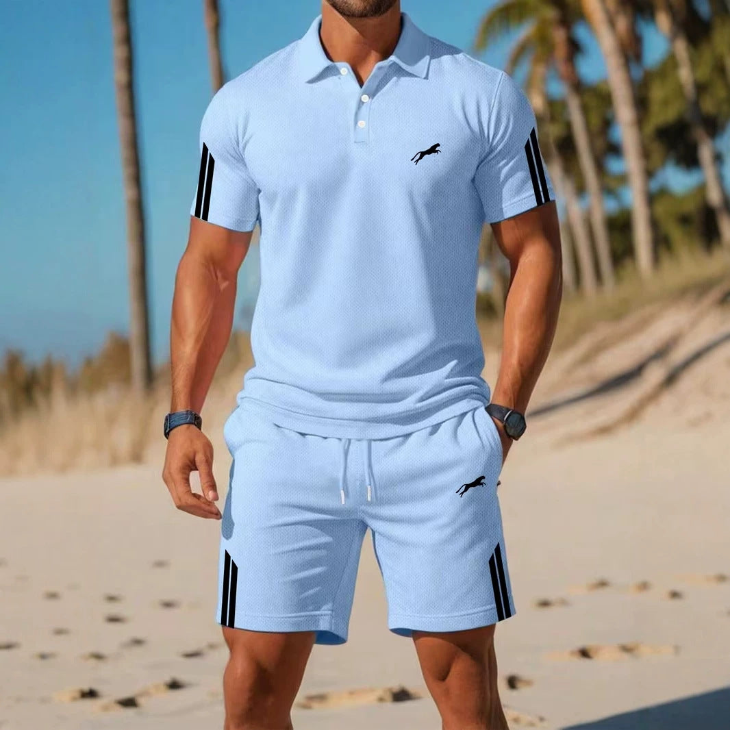Completo 3D manica corta + pantaloncini | Asciugatura rapida uomo Mix