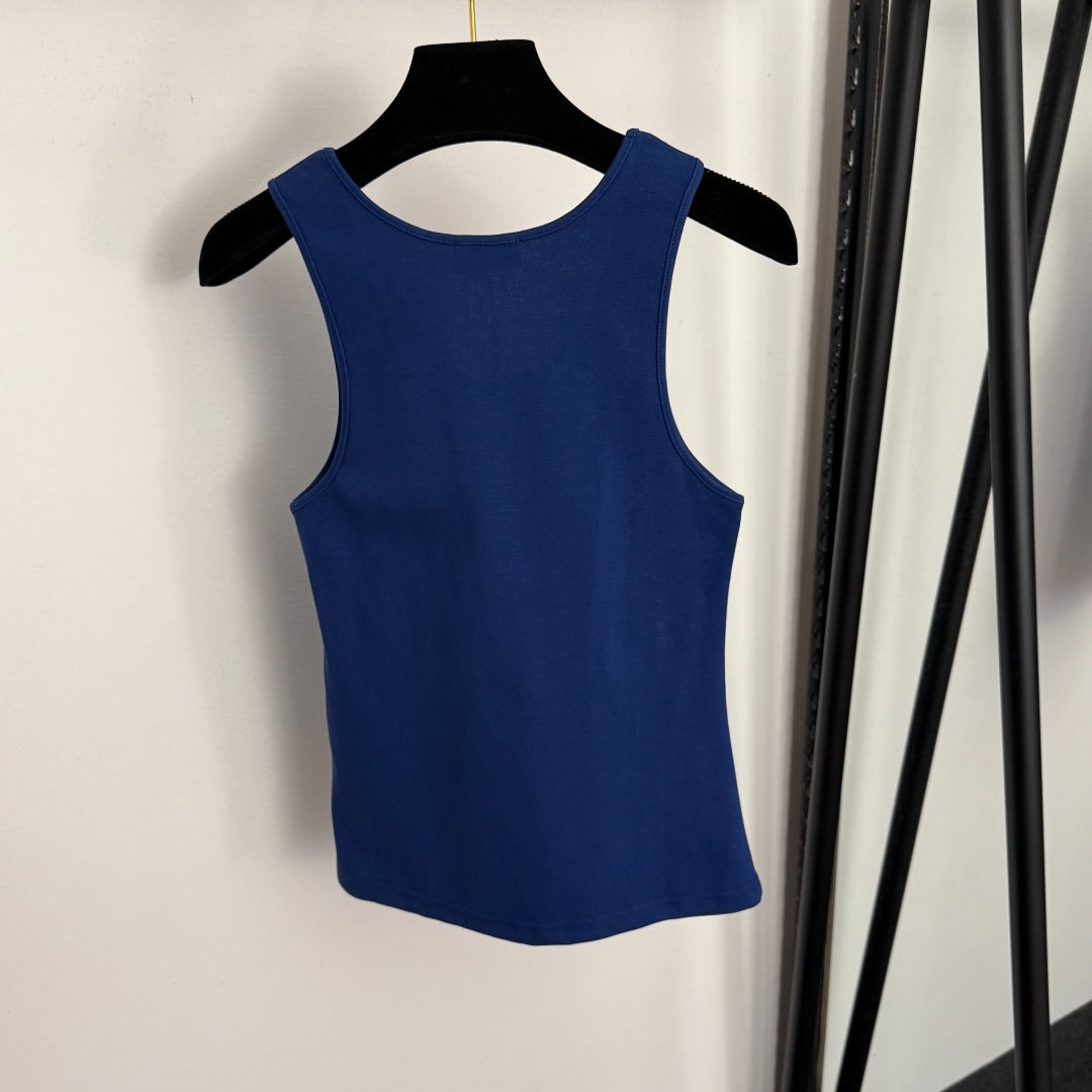 Top donna ricamato YSL | Cotone leggero