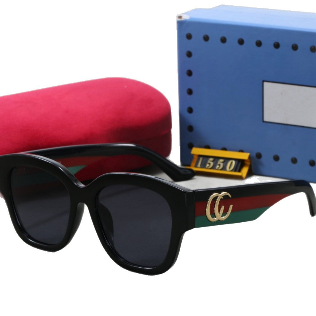25. Gafas de sol de montura redonda Xiaohongshu para mujer, paneles elegantes de INS europeas y americanas, gafas personalizadas de estilo unisex de moda