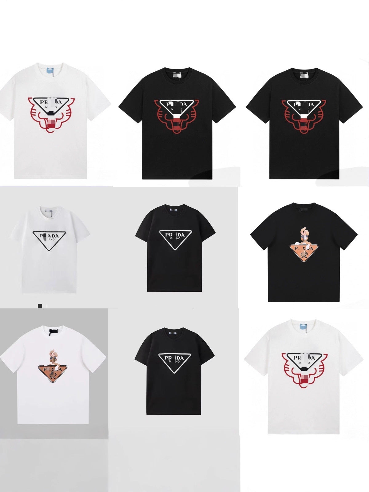 Camiseta unisex de manga corta de 260g de algodón puro de 260g con etiqueta triangular y camiseta de 260g disponible para dropshipping