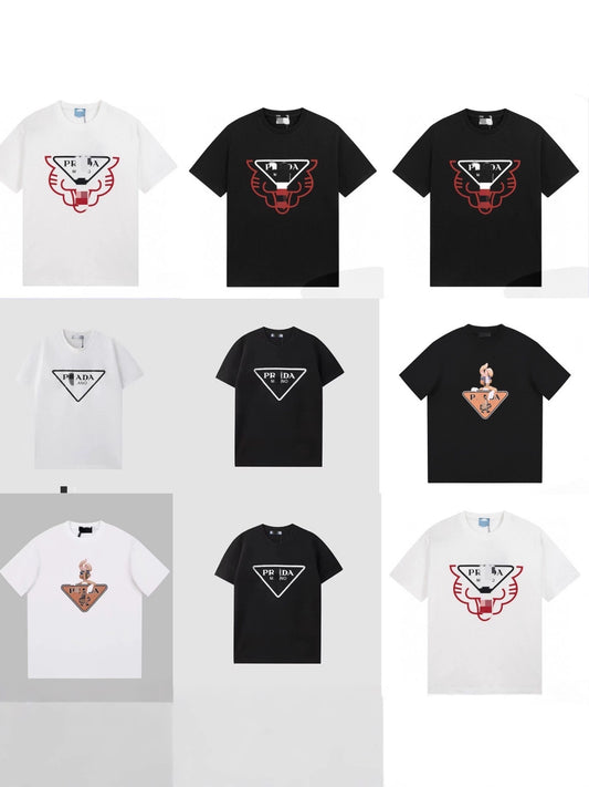 Camiseta unisex de manga corta de 260g de algodón puro de 260g con etiqueta triangular y camiseta de 260g disponible para dropshipping