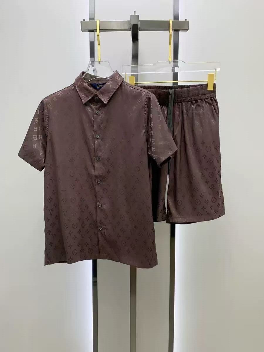 Conjunto Camisa y Pantalón Corto Hombre | Estilo Europeo Verano