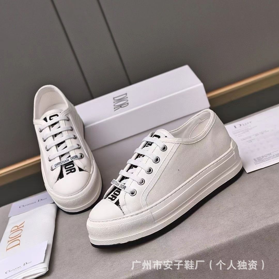 Familia D zapatos planos de mujer de primavera y otoño con letras bordadas, zapatos planos de mujer con cordones resaltados y versátiles, descanso transpirable y conjunto completo de embalaje