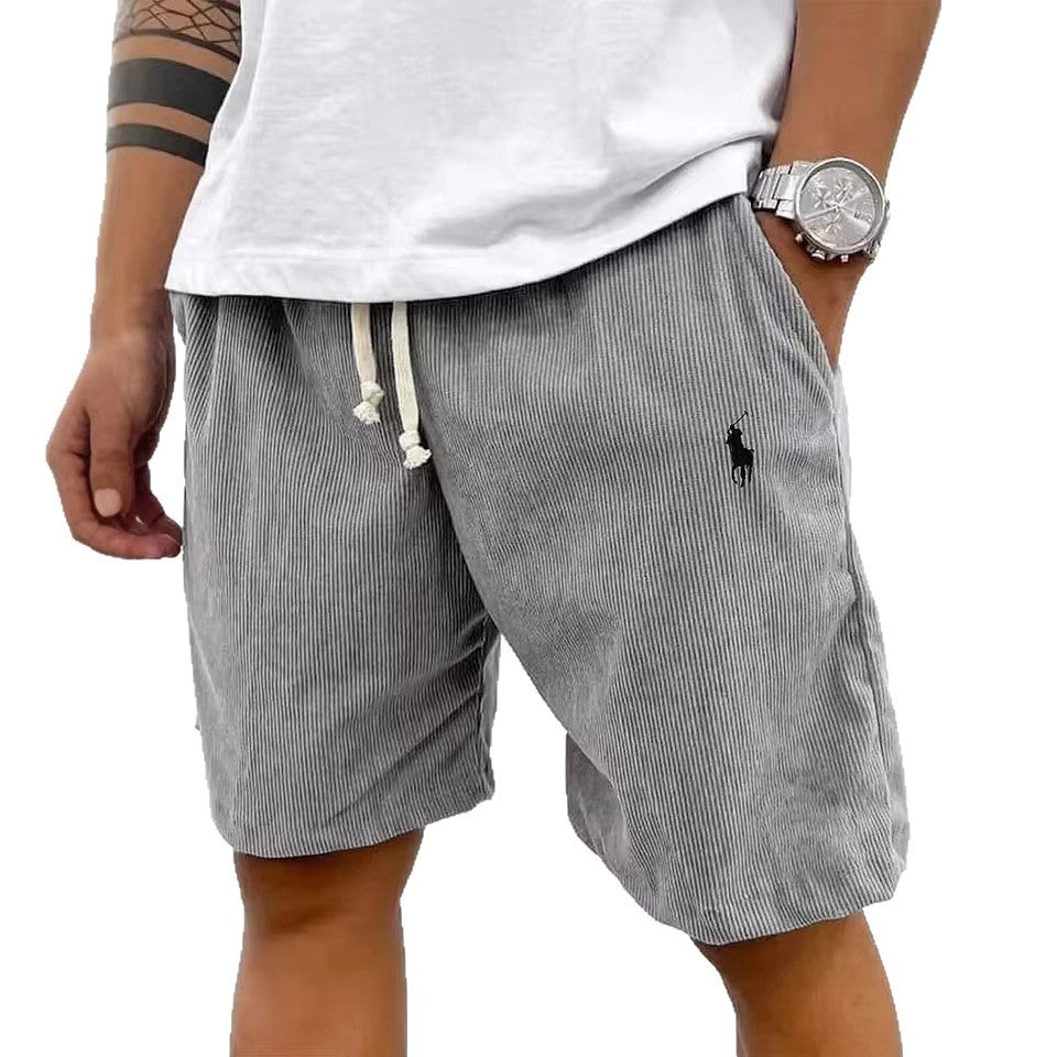 Pantalones Cortos Hombre | Deportivos Pana Bordado Pony Casual 2026