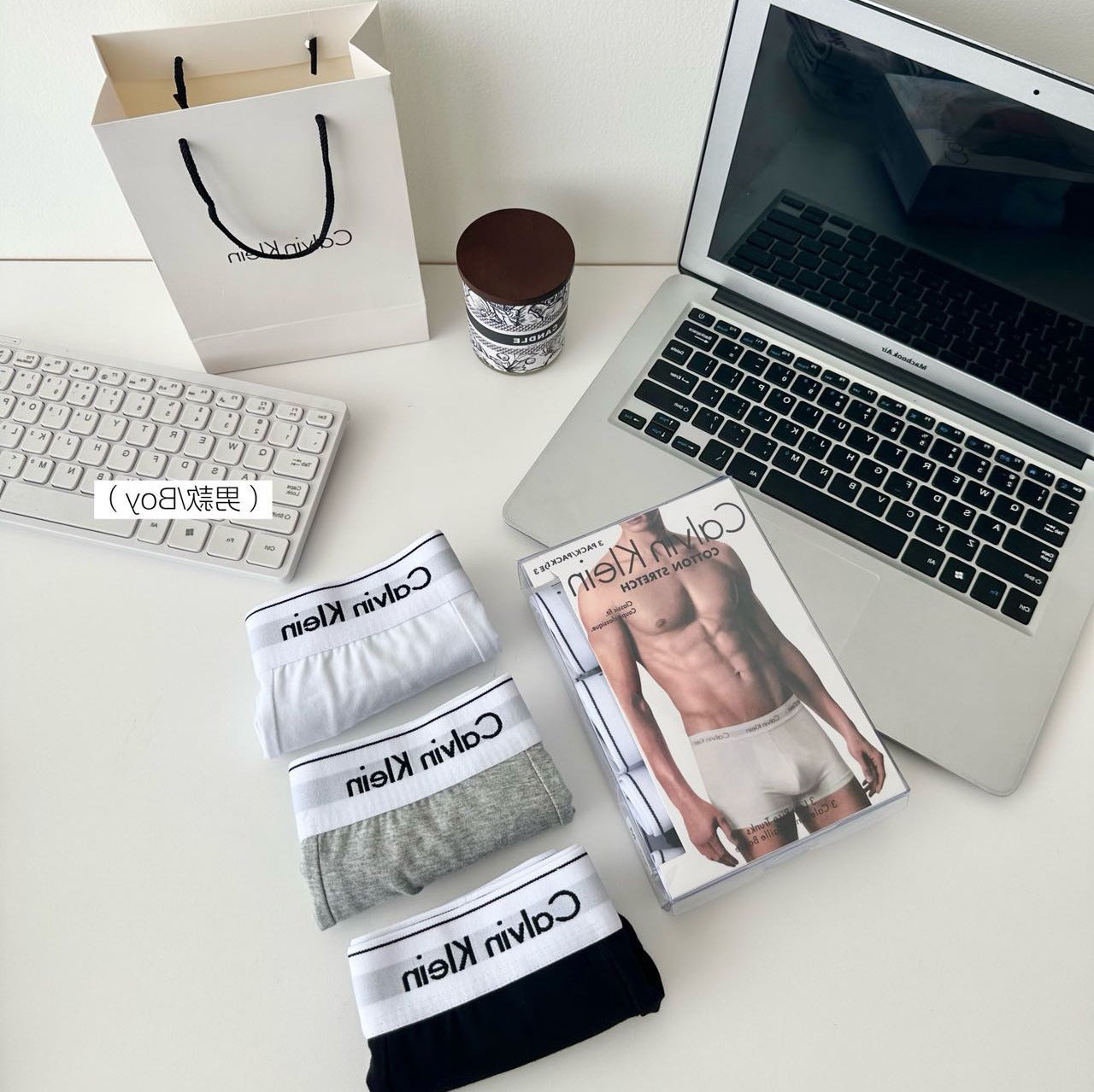 Boxers de ropa interior masculina transfronteriza, pantalones cortos finos de algodón modal finos y transpirables, caja regalo de 3 piezas