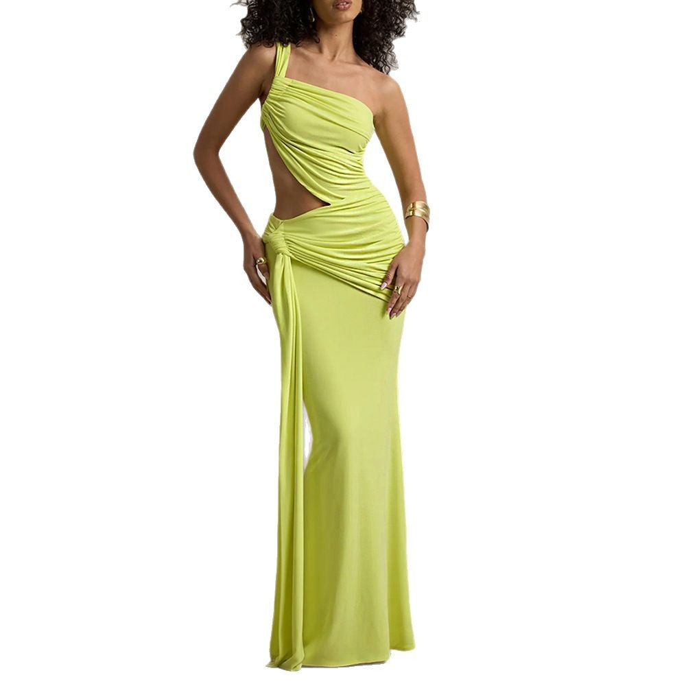 Vestido Largo Plisado Mujer Color Sólido | Verano 2025 | LuxuryMarkt
