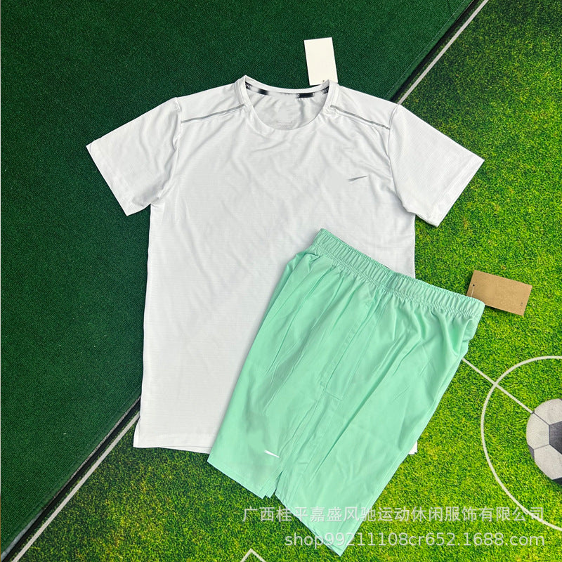 Pantalones cortos deportivos transpirables para hombre, deportes tejidos y transpirables, entrenamiento de atletismo para estudiantes, entrenamiento de atletismo, carrera, fitness, traje de secado rápido para hombres
