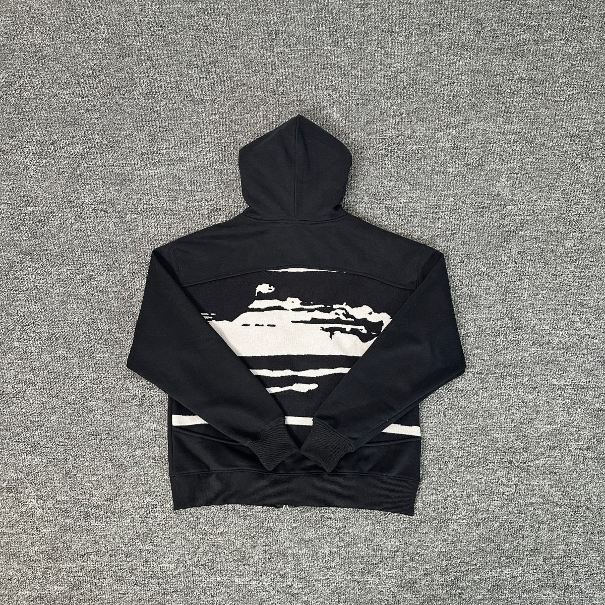 New 2025 cross-border set with embroidered minimalist lettering, high-street fashion loose cardigan, hoodie, and casual pants