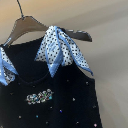 Camiseta MMi para mujer | Lazos y pedrería verano