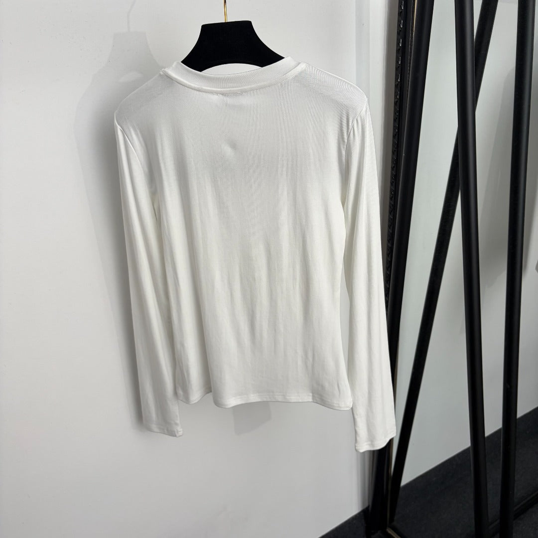 Maglietta Donna SL | Manica Lunga Ricamata