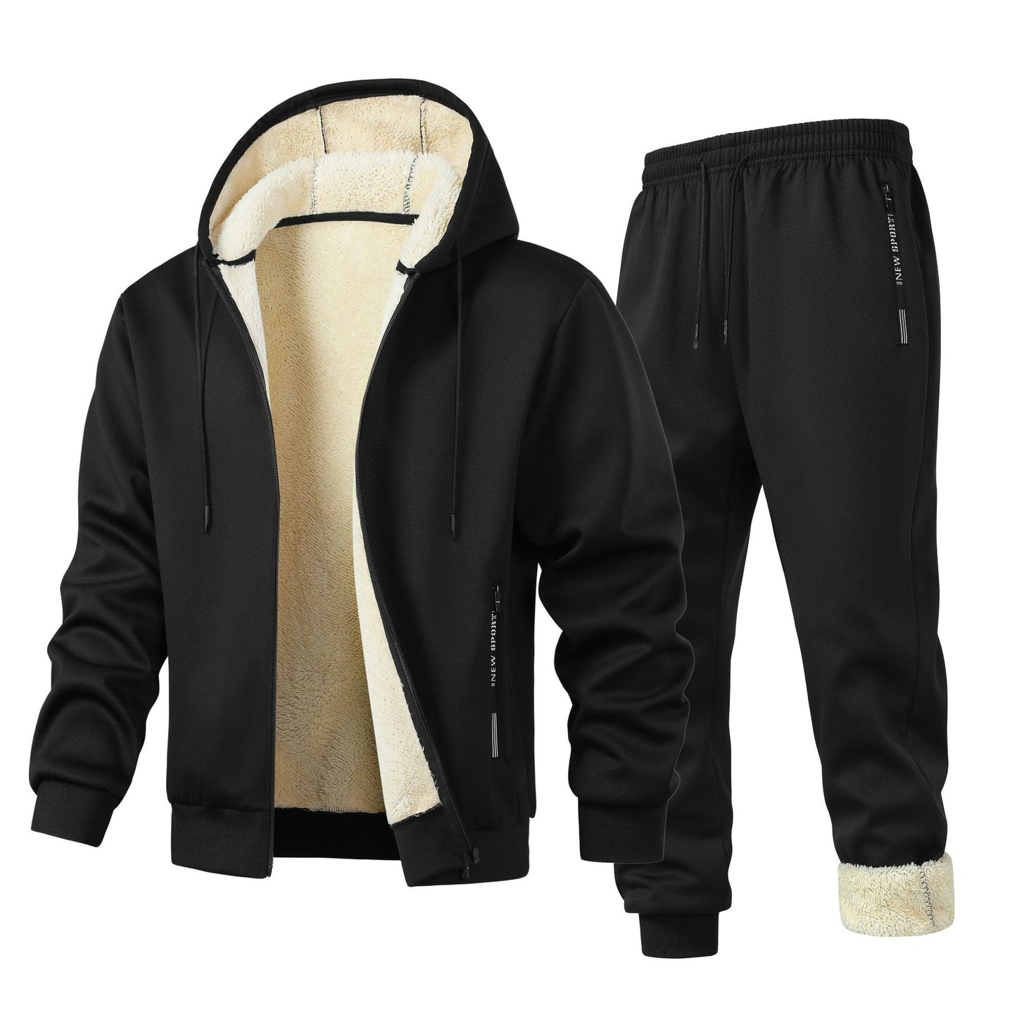 Conjunto de sudadera de sudadera de beisbol de hombre con capucha europea y estadounidense con capucha de ebay y camiseta de cordero de plumas AliExpress JOOM Factory