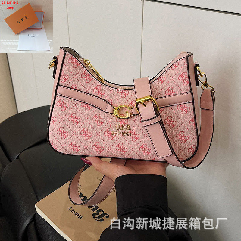El bolso cruzado de monograma de alta gama de 2026 para mujer de un solo hombro de tendencia y muy vendido de moda para mujer