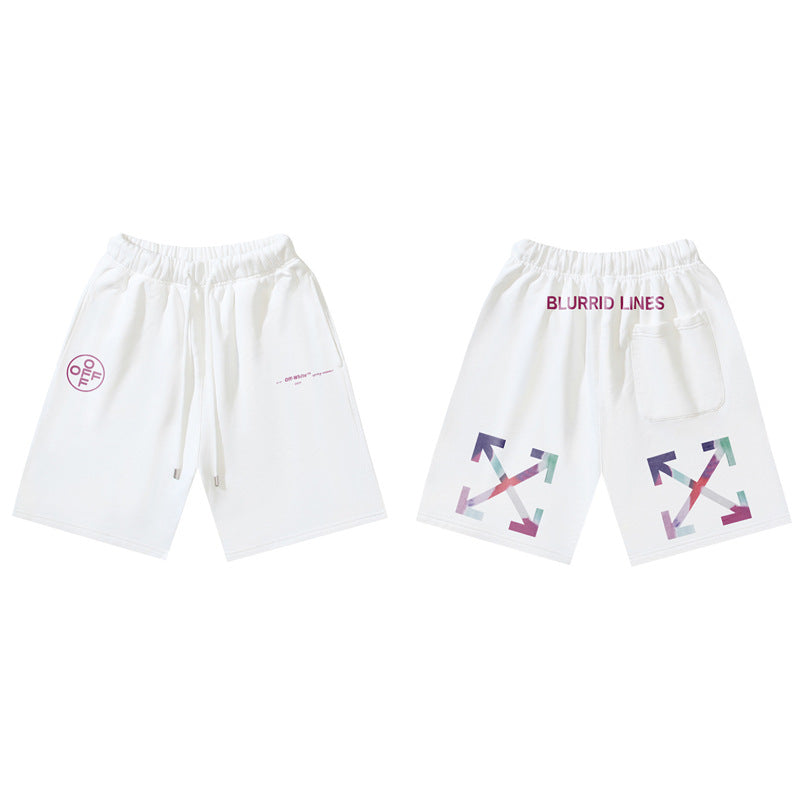 Pantalones Cortos Hombre Estampado Flecha Sueltos | LuxuryMarkt