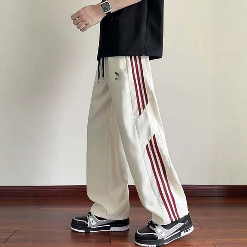 Three-Stripe Pants A | Casual Wide Leg
