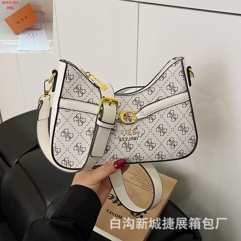 El bolso cruzado de monograma de alta gama de 2026 para mujer de un solo hombro de tendencia y muy vendido de moda para mujer