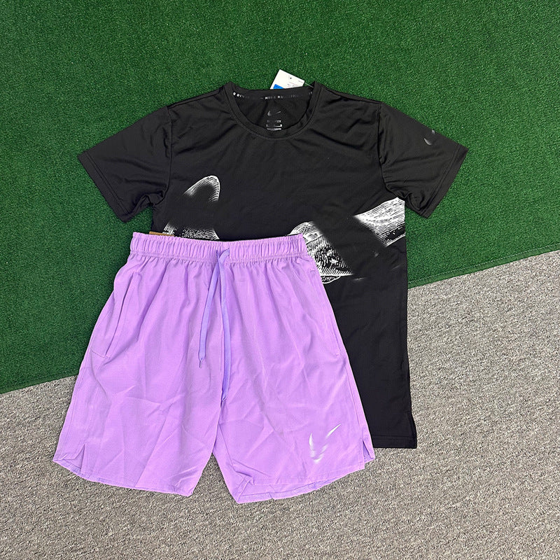 Conjunto Deportivo Manga Corta y Shorts Verano | Seda de Hielo Transpirable
