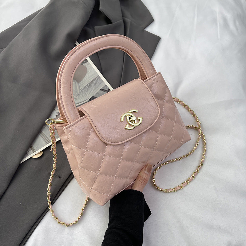 Bolso estilo Chanel de alta calidad para mujer, nuevo bolso casual cruzado con cadena de diamantes 2026, bolso de hombro versátil y de moda