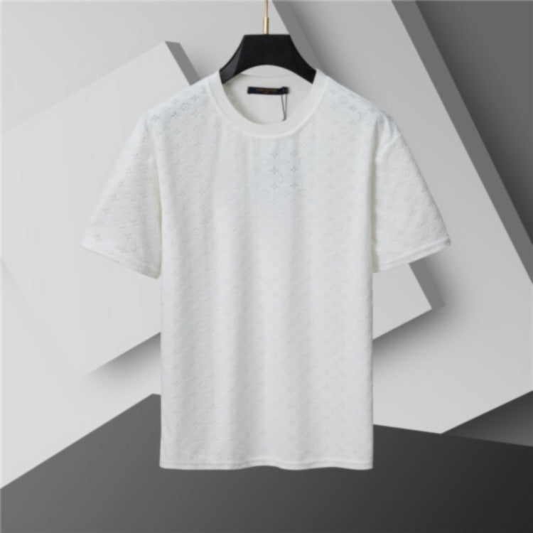 Camiseta de repuesto de algodón de lujo de alta gama transfronteriza, de manga corta de cuello redondo, moda veraniega, dropshipping casual versátil 1