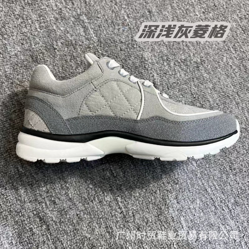Zapatillas de suela gruesa con pequeñas fragancias, zapatillas de papá, zapatillas casuales de cuero suave para mujer, zapatillas de correr nuevas para mujer 2023