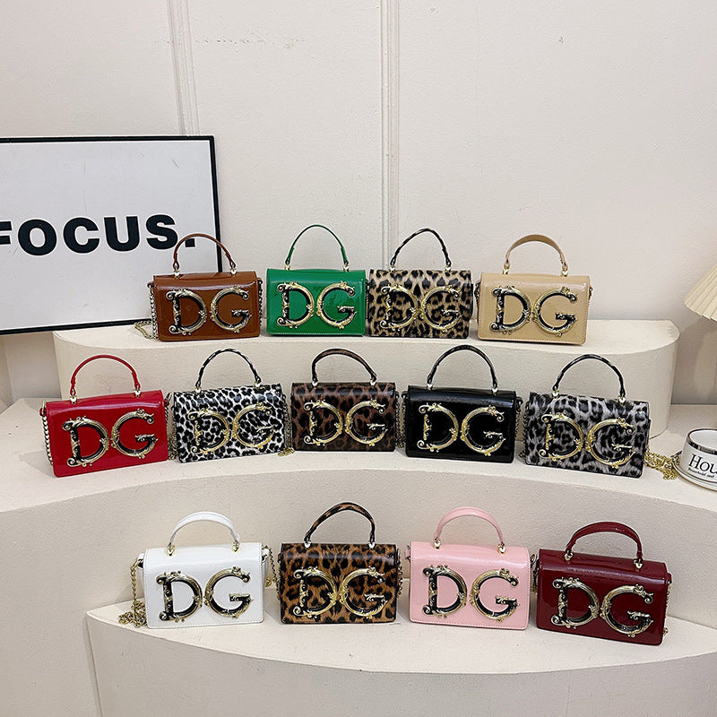 Borsa donna in vernice | Tracolla a catena sera moda versatile | Senza scatola