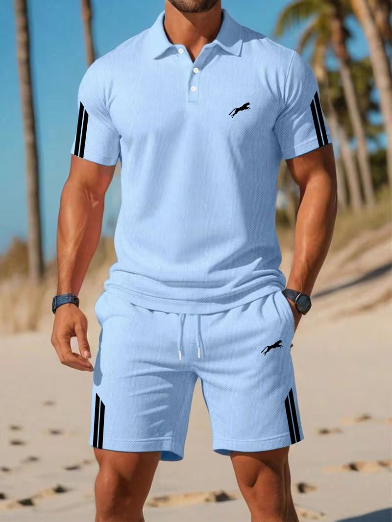 Completo 3D manica corta + pantaloncini | Asciugatura rapida uomo Mix