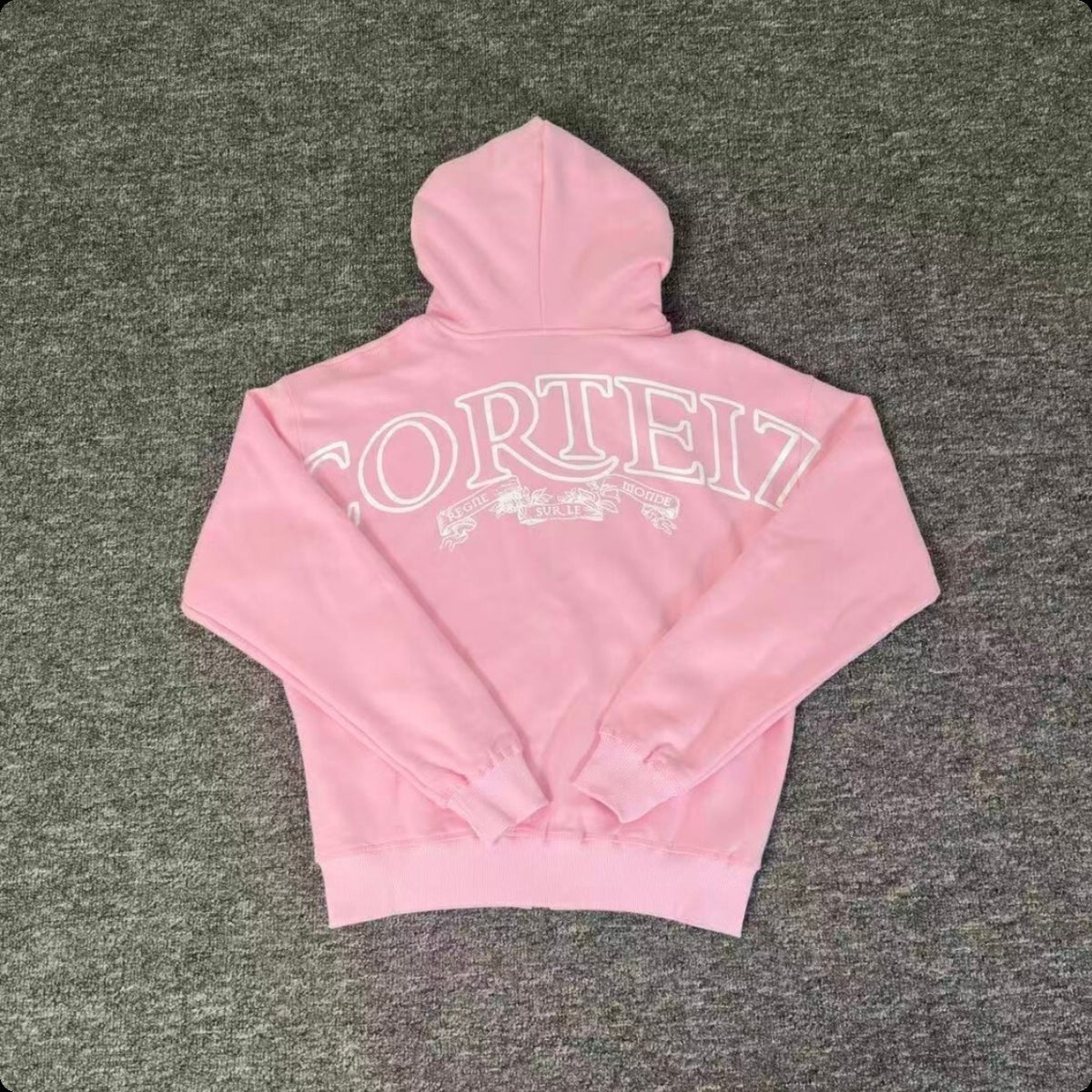 New 2025 cross-border set with embroidered minimalist lettering, high-street fashion loose cardigan, hoodie, and casual pants