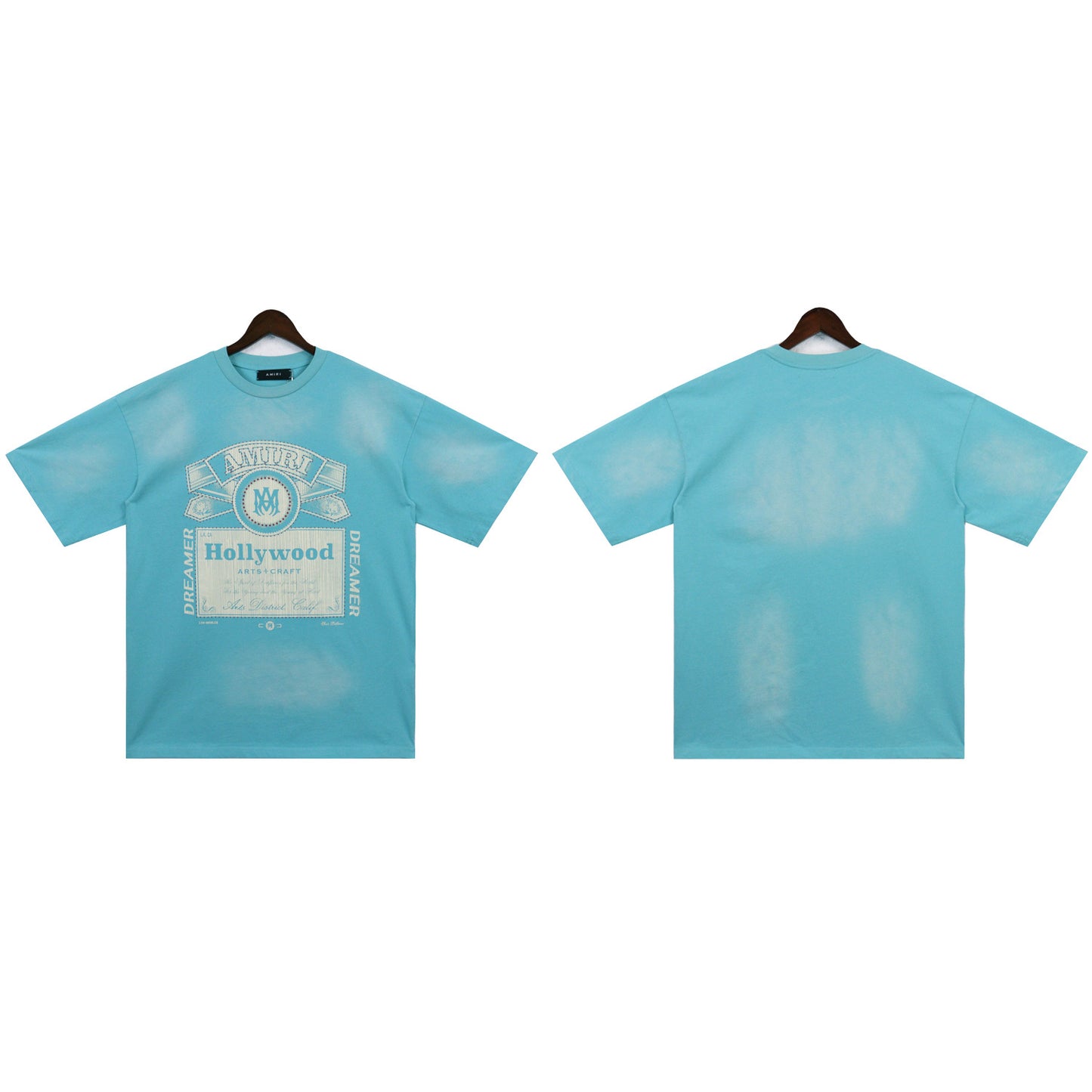 2024 Verano 2024 AM1R1 ICON Letter Totem Letter Totem Pattern Coconut Tree T-shirt Unisex