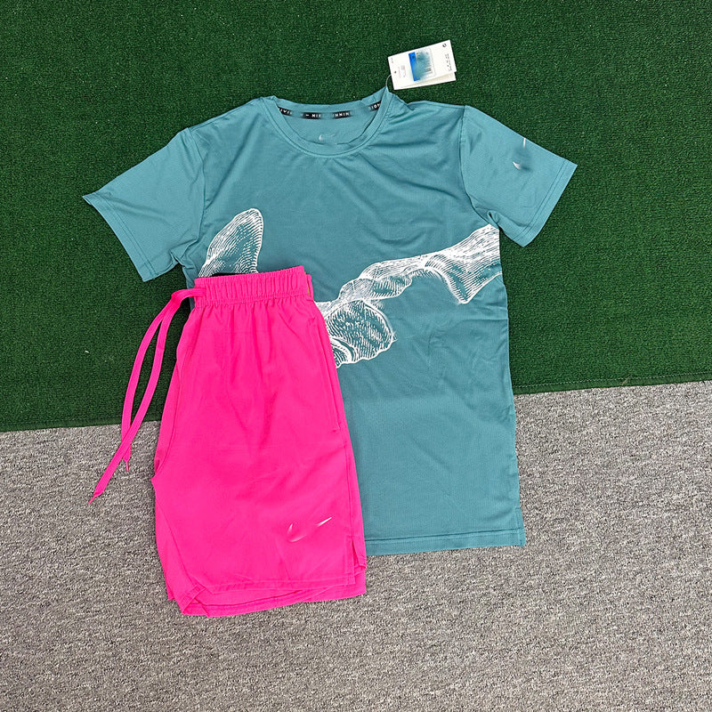 Conjunto Deportivo Manga Corta y Shorts Verano | Seda de Hielo Transpirable