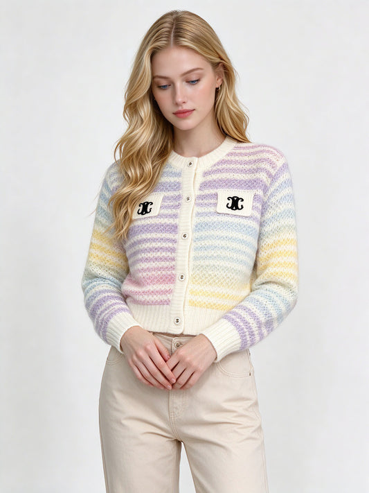 Women's Knit Cardigan CE | Rainbow Colors