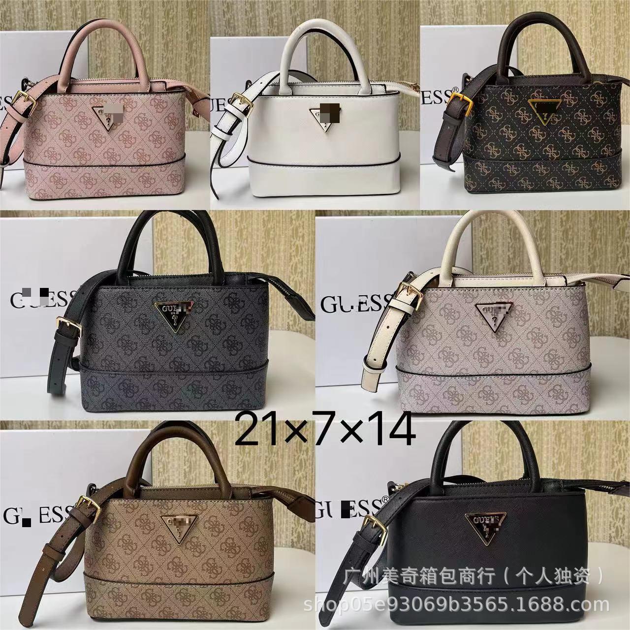 2025 New Foreign Trade Moda sencilla de moda sencilla para mujer con estampado retro de hombros y pequeña bolsa