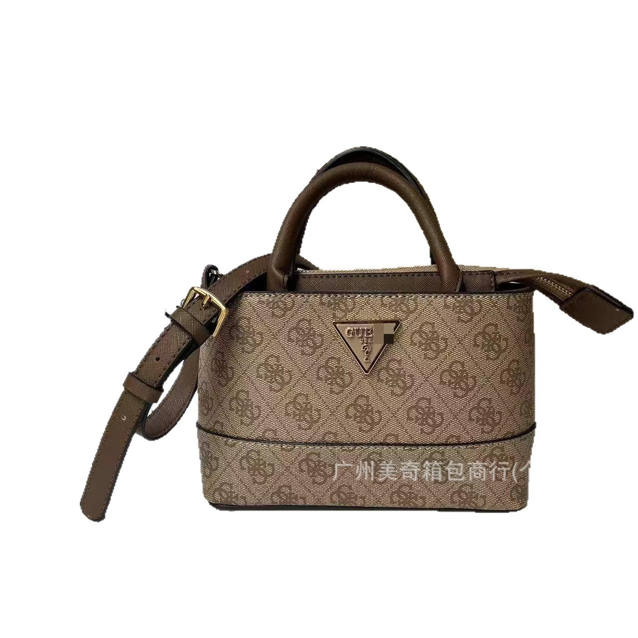 2025 New Foreign Trade Moda sencilla de moda sencilla para mujer con estampado retro de hombros y pequeña bolsa